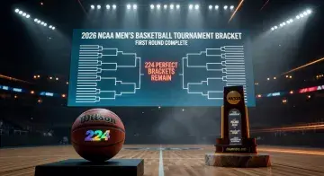 224 perfect brackets remain after first round of 2026 NCAA men's basketball tournament
